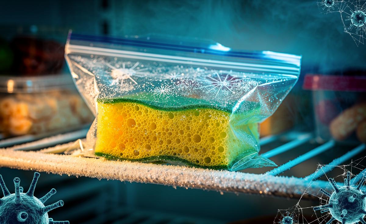 How freezing sponges kills bacteria, hygiene experts explain