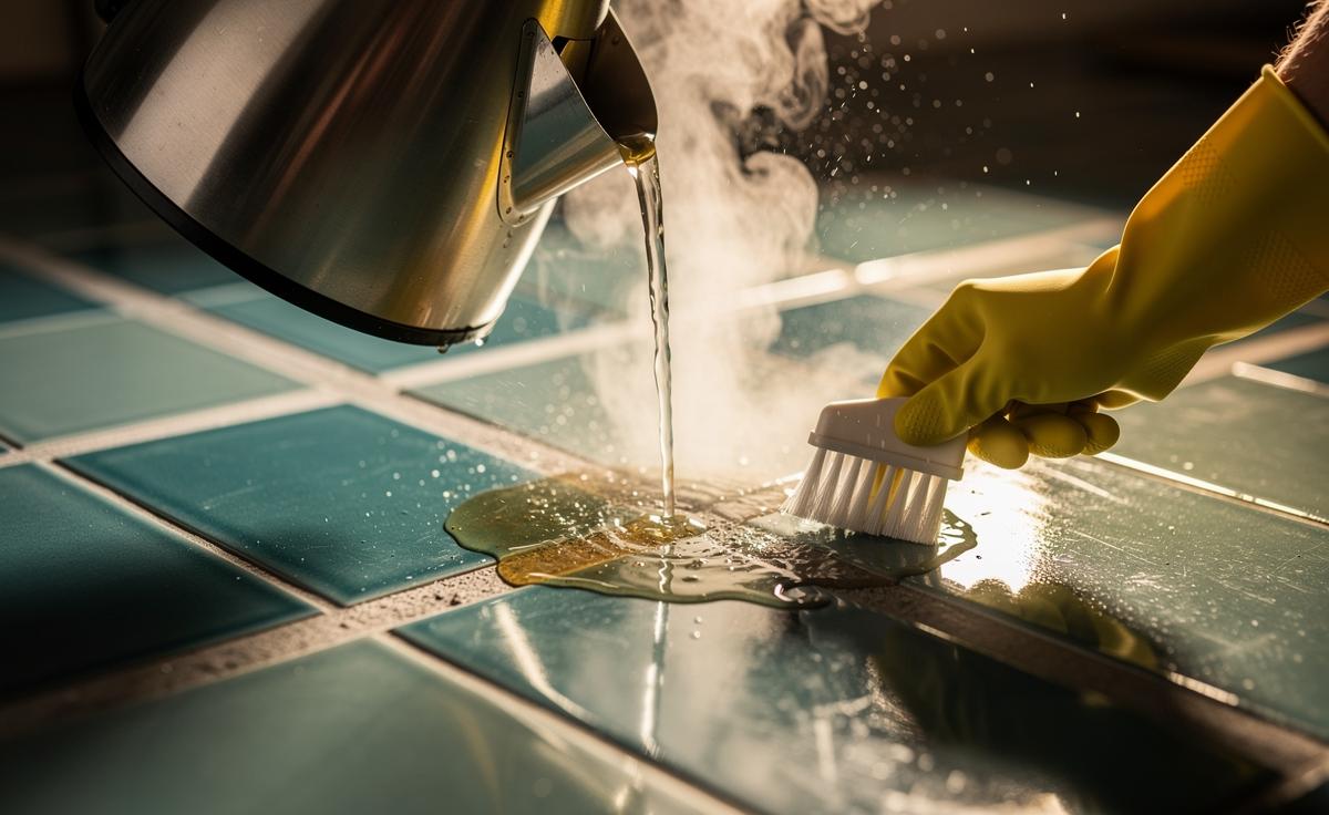 Cleaning grout after boiling water: why residual heat softens trapped dirt