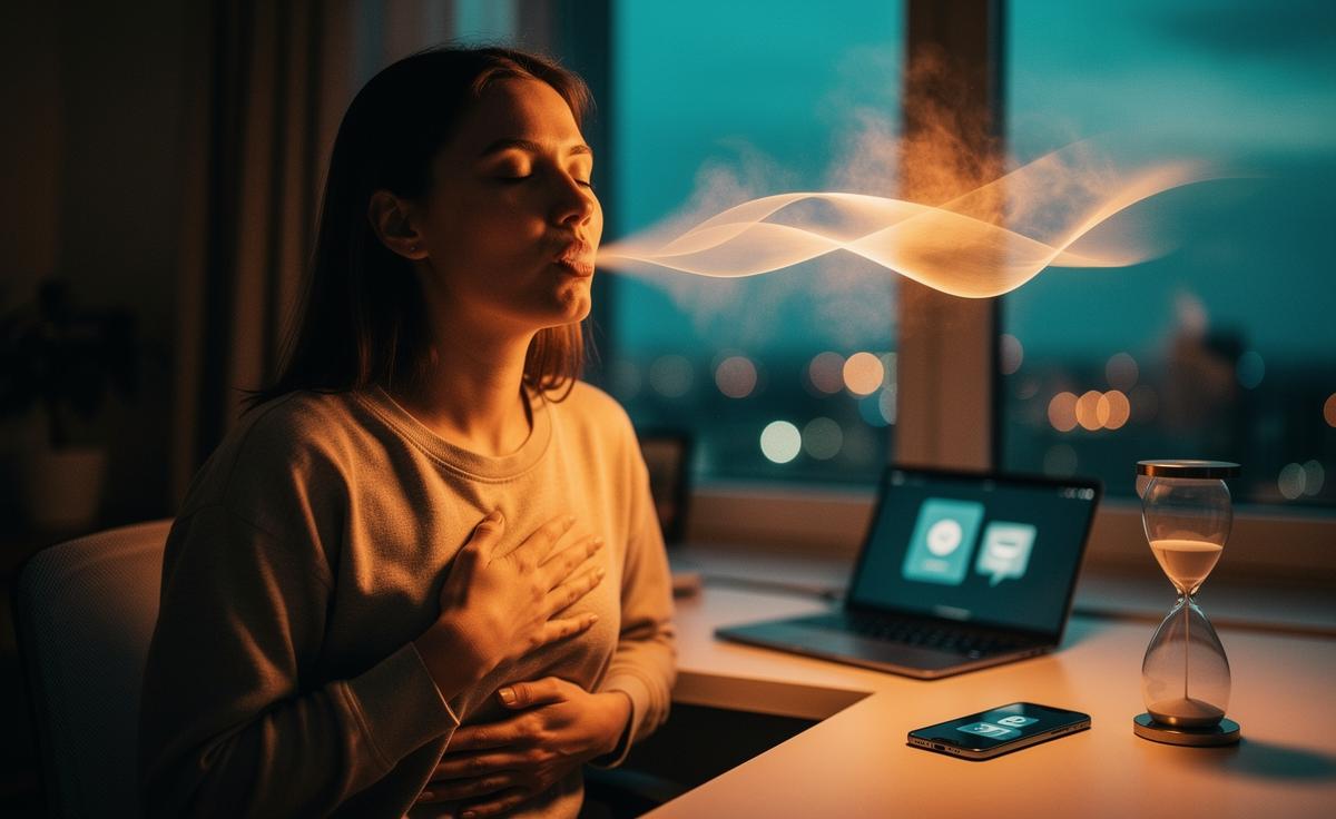 This simple breathing exercise naturally lowers stress in under five minutes.