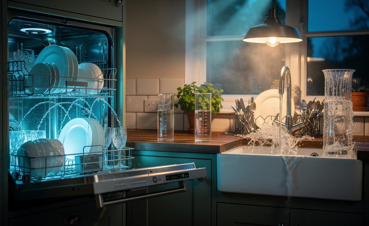 Why dishwashers are more efficient than handwashing and cut water use significantly.